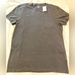 J Crew Washed Jersey Pocket Tee, Slim Medium, color: Bedford coal, NWT
